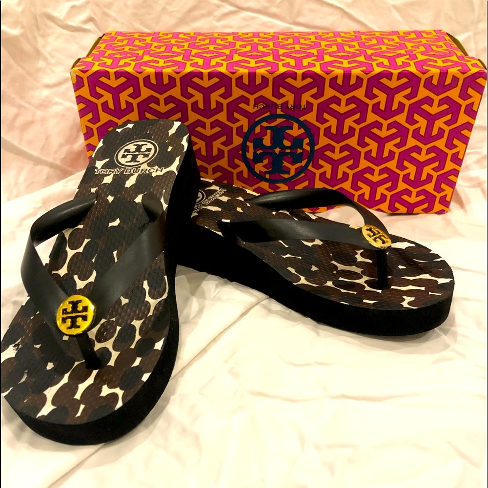 Tory Burch Wedge Flip Flop Size 6